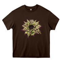 Chocolate Brown sun   fill purple sunflower Heavy Core Tee - LillyAllenDesigns