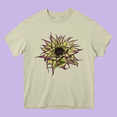 Sun   Fill Purple Sunflower Heavy Core Tee Designed By Lillyallendesigns