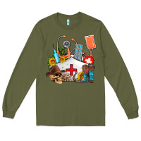 Army Green nurse  summer Long Sleeve Tee - AdoDesignShop