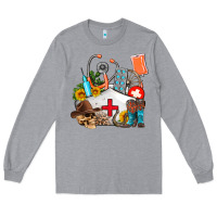 Heather Grey nurse  summer Long Sleeve Tee - AdoDesignShop