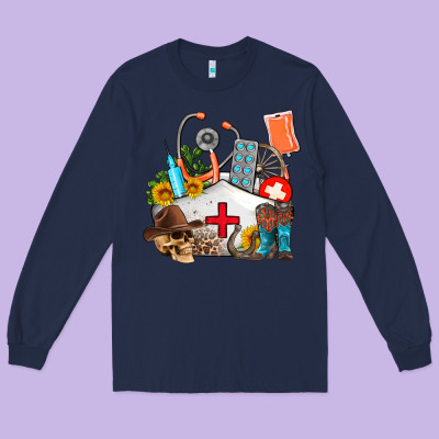Nurse  Summer Long Sleeve Tee Designed By Adodesignshop