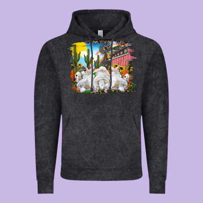Vintage Hoodie easter farm with bunnies