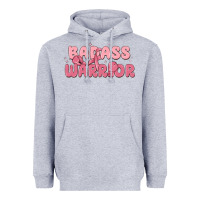 Heather Grey badass warrior Heavyweight Hoodie - MaliasSmallBusiness