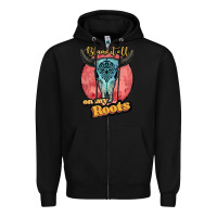 Black blame it all on my roots white Zipper Hoodie - JahusDesignShop