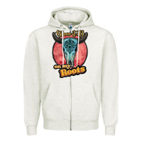 Oatmeal Heather blame it all on my roots white Zipper Hoodie - JahusDesignShop