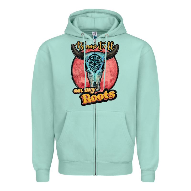 Blame It All On My Roots White Zipper Hoodie by JahusDesignShop | Teevron