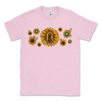 Bubblegum Pink sunflower lady of guadalupe Classic Tee - JahusDesignShop