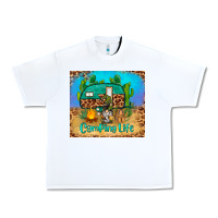 White camping life tumbler Urban Heavy Tee - BarkalooDesign
