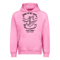 Fuchsia Pink Born To Be Free Sea Urban Hoodie - Bettercallsaul
