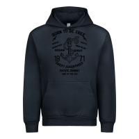 Navy Born To Be Free Sea Urban Hoodie - Bettercallsaul