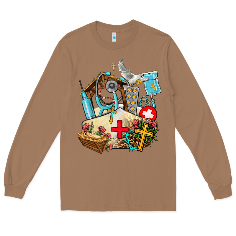 Nurse  Cross And Jesus Long Sleeve Tee by AdoDesignShop | Teevron