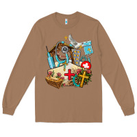 Toasted Coconut nurse  cross and jesus Long Sleeve Tee - AdoDesignShop