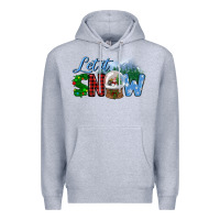 Heather Grey let it snow Premium Hoodie - BundleAndBundleShop