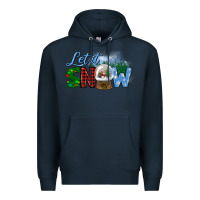 Navy let it snow Premium Hoodie - BundleAndBundleShop