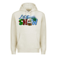 Oatmeal Heather let it snow Premium Hoodie - BundleAndBundleShop