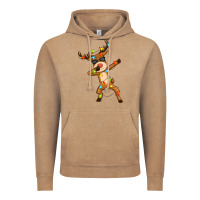 Vintage Coffee dabbing deer Vintage Hoodie - Zillion Design Studio