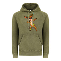 Vintage Olive dabbing deer Vintage Hoodie - Zillion Design Studio