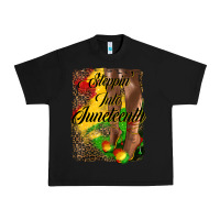Black steppin'  into juneteenth Urban Heavy Tee - HRA Design Shop