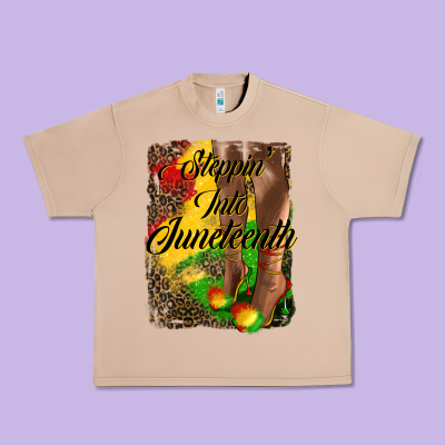 Steppin'  Into Juneteenth Urban Heavy Tee Designed By Hra Design Shop