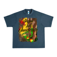 Midnight Navy steppin'  into juneteenth Urban Heavy Tee - HRA Design Shop