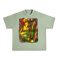 Oil Green steppin'  into juneteenth Urban Heavy Tee - HRA Design Shop