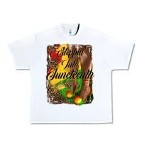 White steppin'  into juneteenth Urban Heavy Tee - HRA Design Shop