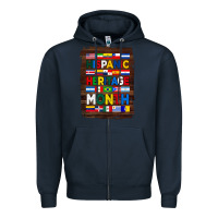 Navy hispanic haritage month flags with background Zipper Hoodie - BundleAndBundleShop