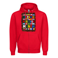 Red hispanic haritage month flags with background Zipper Hoodie - BundleAndBundleShop
