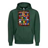Sports Green hispanic haritage month flags with background Zipper Hoodie - BundleAndBundleShop