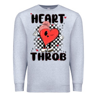 Heather Grey heart throb Premium Sweatshirt - MaliasSmallBusiness