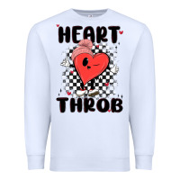 White heart throb Premium Sweatshirt - MaliasSmallBusiness