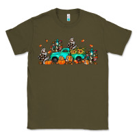 Army Green fall cactus pumpkin truck Classic Tee - JahusDesignShop