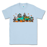 Dusty Blue fall cactus pumpkin truck Classic Tee - JahusDesignShop