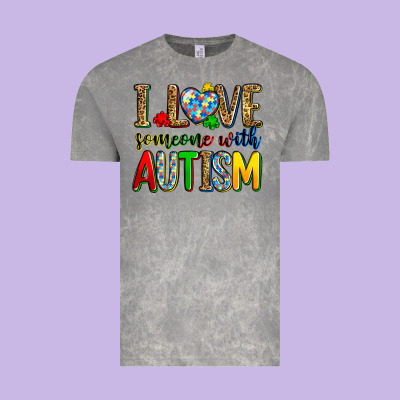 I Love Someone With Autism Vintage Tee Designed By Zillion Design Studio