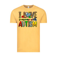 Vintage Mustard i love someone with autism Vintage Tee - Zillion Design Studio