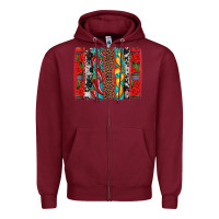 Burgundy cinco de mayo vibes brushstrokes Zipper Hoodie - Artiststas