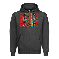 Charcoal Heather cinco de mayo vibes brushstrokes Zipper Hoodie - Artiststas