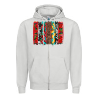 Dove Grey cinco de mayo vibes brushstrokes Zipper Hoodie - Artiststas