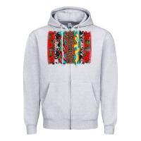 Heather Grey cinco de mayo vibes brushstrokes Zipper Hoodie - Artiststas