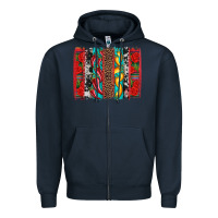 Navy cinco de mayo vibes brushstrokes Zipper Hoodie - Artiststas