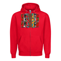 Red cinco de mayo vibes brushstrokes Zipper Hoodie - Artiststas