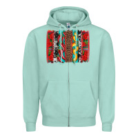 Seafoam cinco de mayo vibes brushstrokes Zipper Hoodie - Artiststas