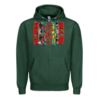 Sports Green cinco de mayo vibes brushstrokes Zipper Hoodie - Artiststas