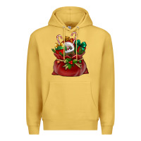 Antique Gold christmas santa claus bag Premium Hoodie - BundleAndBundleShop