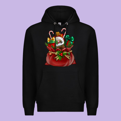 Christmas Santa Claus Bag Premium Hoodie Designed By Bundleandbundleshop