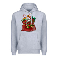 Heather Grey christmas santa claus bag Premium Hoodie - BundleAndBundleShop