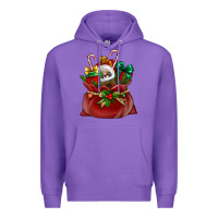 Purple christmas santa claus bag Premium Hoodie - BundleAndBundleShop