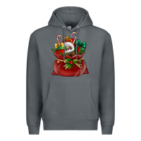 Rock christmas santa claus bag Premium Hoodie - BundleAndBundleShop