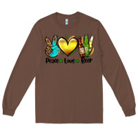 Chestnut peace love beer Long Sleeve Tee - AdoDesignShop