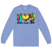 Colony Blue peace love beer Long Sleeve Tee - AdoDesignShop